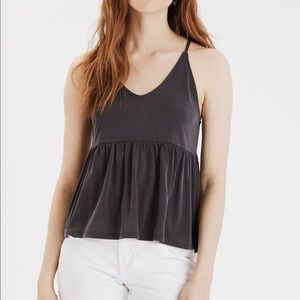 American Eagle V Neck Peplum Tank